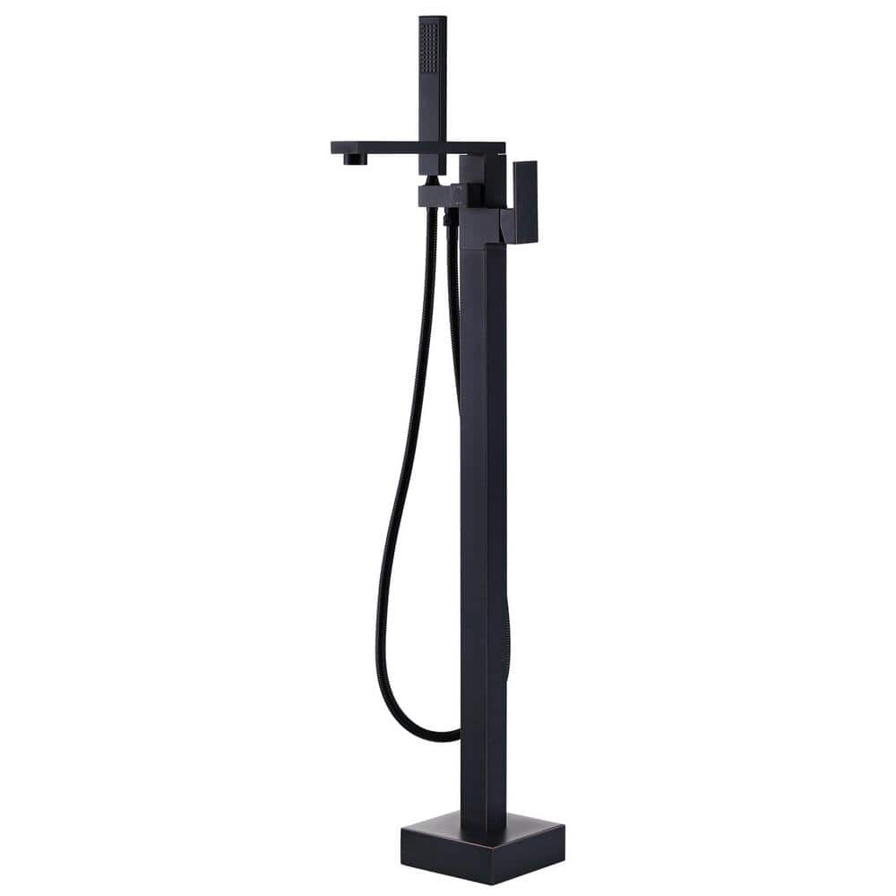 Oil Rubbed Bronze Freestanding Tub Faucet with Hand Shower