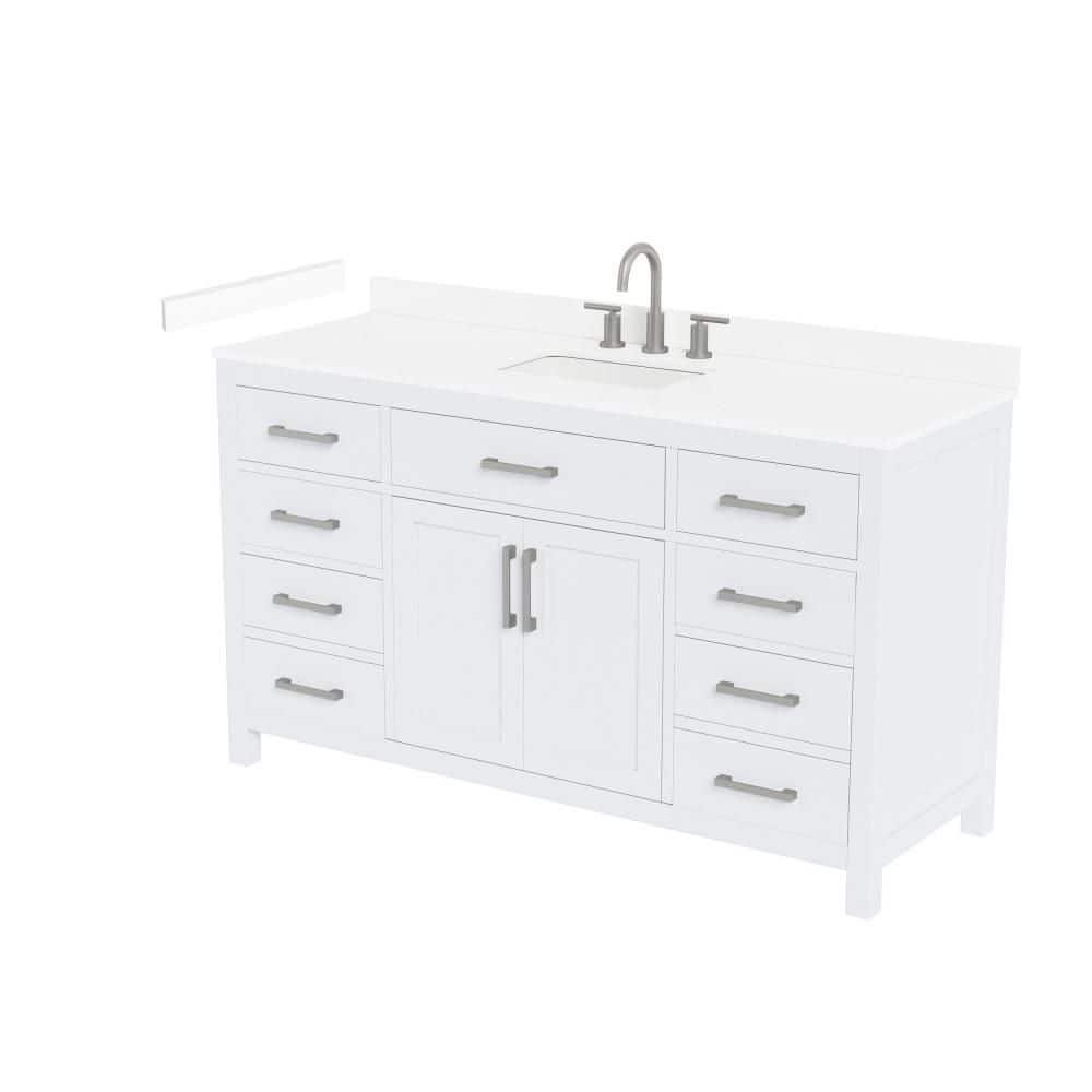 Beckett 60 in. Single Freestanding White Bath Vanity with Top price history on PriceWatchPro