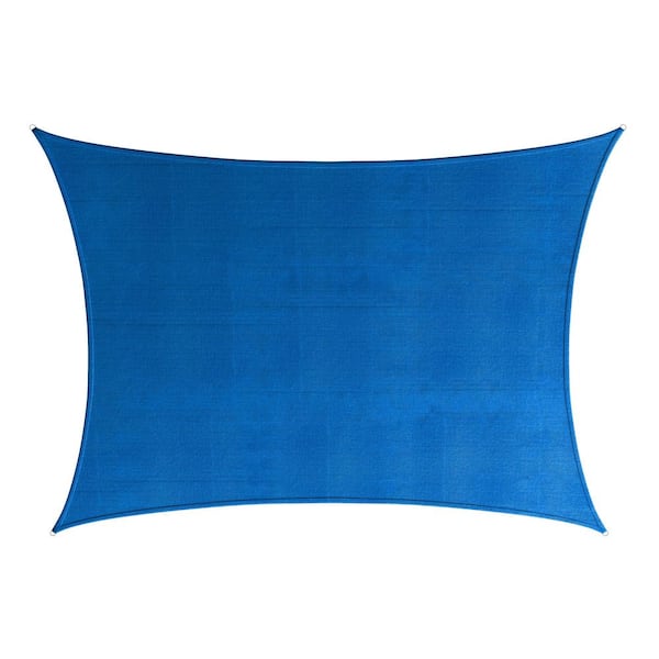 Pure Garden Sun Shade Canopy - 10 ft. x 13 ft. Curved Rectangle Sun Shade Sail with UV Protection, Blue