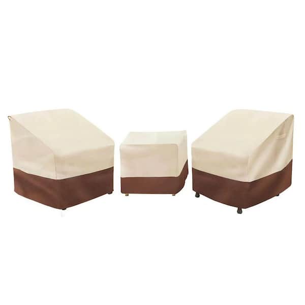 3-Piece Patio Furniture Covers Set, 600D Oxford Waterproof Heavy Duty Outdoor Chair and Table Cover