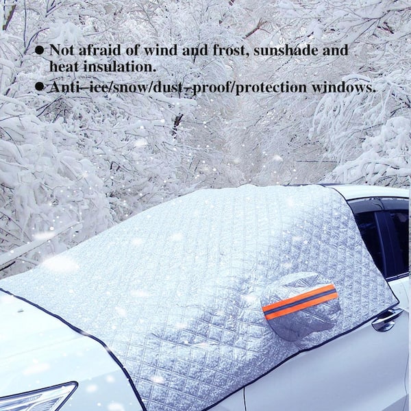 Windshield Cover for Ice and Snow Kit - Windshield Car Snow Cover & Snow  Brush Bundle - Easy Use, Fits All Cars - Car Winter Accessories - Frost  Guard