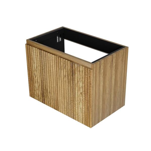 Violetta 29.13 in. Wall-Mounted Foldable Bath Vanity Cabinet without Top in Dark Yellow with 2 Doors