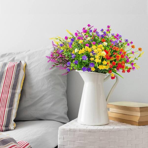 13.8 in. Multi Color Indoor/Outdoor 16-Bundles Artificial Flower