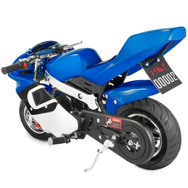 40cc High Performance Mini Motorcycle 4 Stroke Engine Pocket Mini Bike,  Blue