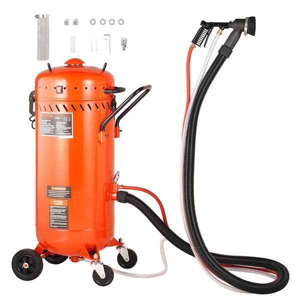 28 Gallon Vacuum Sand Blaster, Dustless Sandblaster with Built-in 1,200W Vacuum System for Dust Control