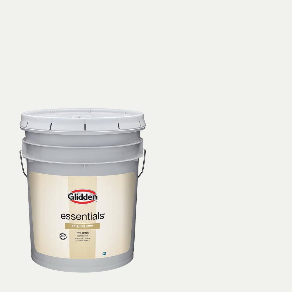 Ppg1001 Glidden Essentials 5 gal. PPG1001-1 Delicate White Satin Exterior Paint ...