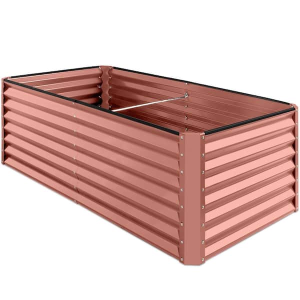 Best Choice Products 6 ft. x 3 ft. x 2 ft. Terracotta Outdoor Steel Raised Garden Bed Planter Box for Vegetables, Flowers, Herbs