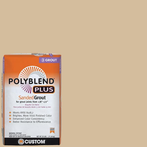 Custom Building Products Polyblend Plus #122 Linen 25 lb. Sanded Grout