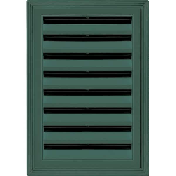 Builders Edge 12 in. x 18 in. Rectangle Gable Vent #028 Forest Green