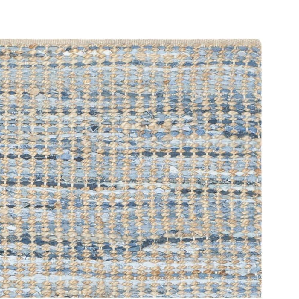 Hand-Knotted Coastal Charm Blue Jute 2' x 3' Area Rug