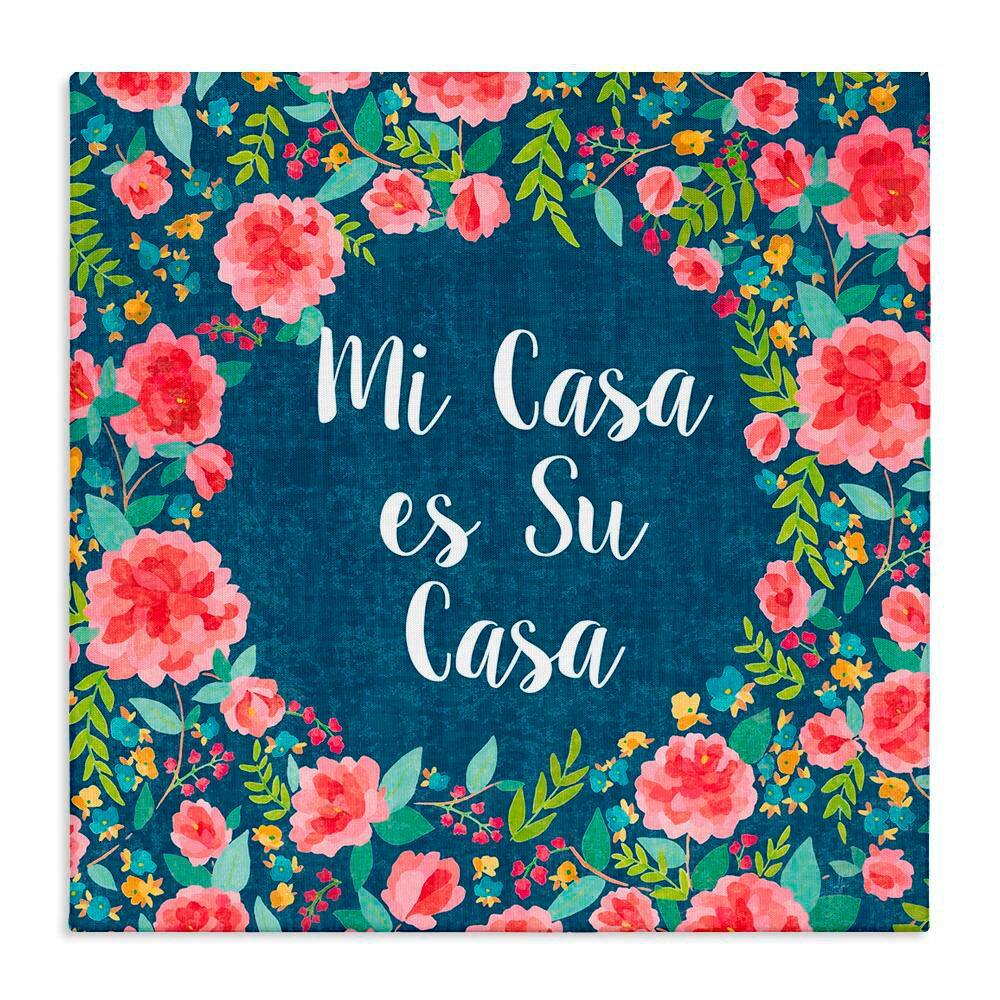 Florals Our House by Harriet Sussman Gallery Wrapped Unframed Typography Graphic Art Print 30 in. x 30 in. price history on PriceWatchPro