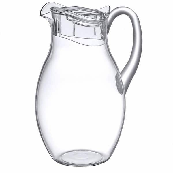 96 fl. oz. Clear Plastic Pitcher, Clear Water Pitcher with Lid, Fridge Jug, BPA-Free, Shatter-Proof, Drink Safe