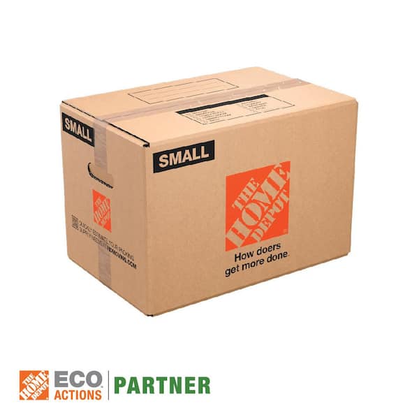 The Home Depot 17 in. L x 11 in. W x 11 in. D Small Moving Box with Handles (10-Pack)