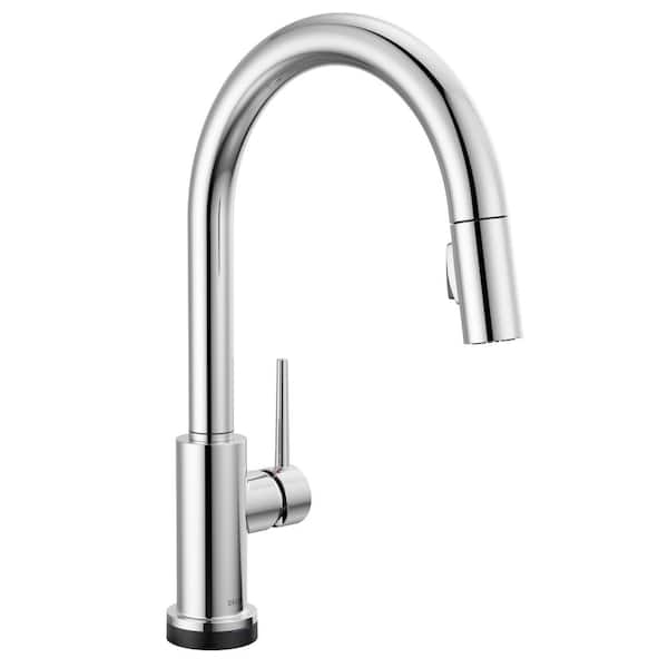 Delta Trinsic VoiceIQ Touch2O with Touchless Technology Single Handle Pull Down Sprayer Kitchen Faucet in Chrome