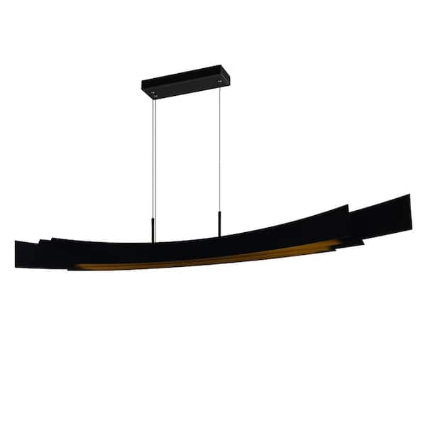 CWI Lighting Candora 1-Light Integrated LED Black Chandelier