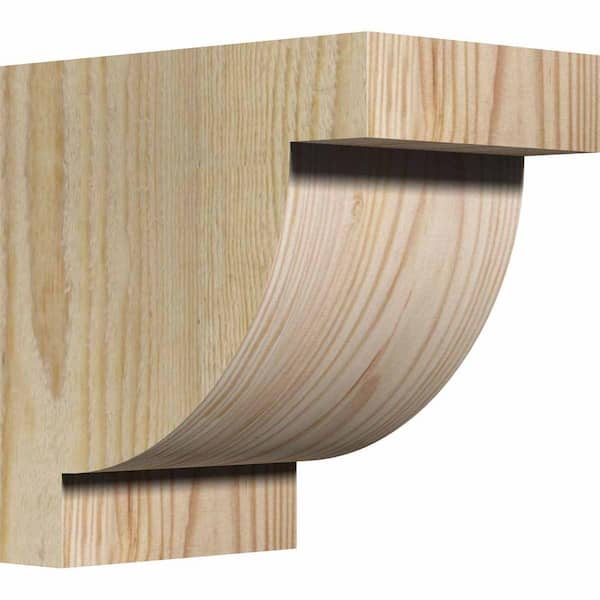Ekena Millwork 4 in. x 6 in. x 6 in. Douglas Fir Alpine Rough Sawn Corbel