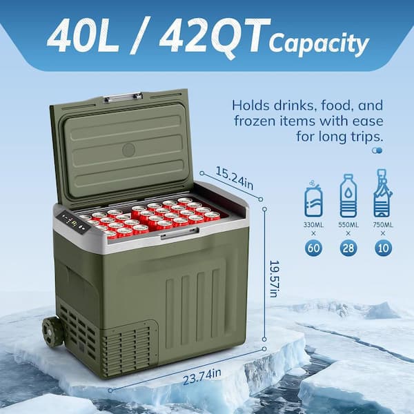 COWSAR 1.41 cu. ft. Car Refrigerator Outdoor Refrigerator with