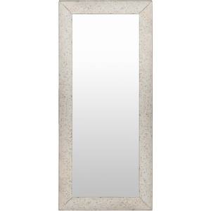 Crystalline 48 in. H x 16 in. W Modern Rectangle White Wood Wall Mirror