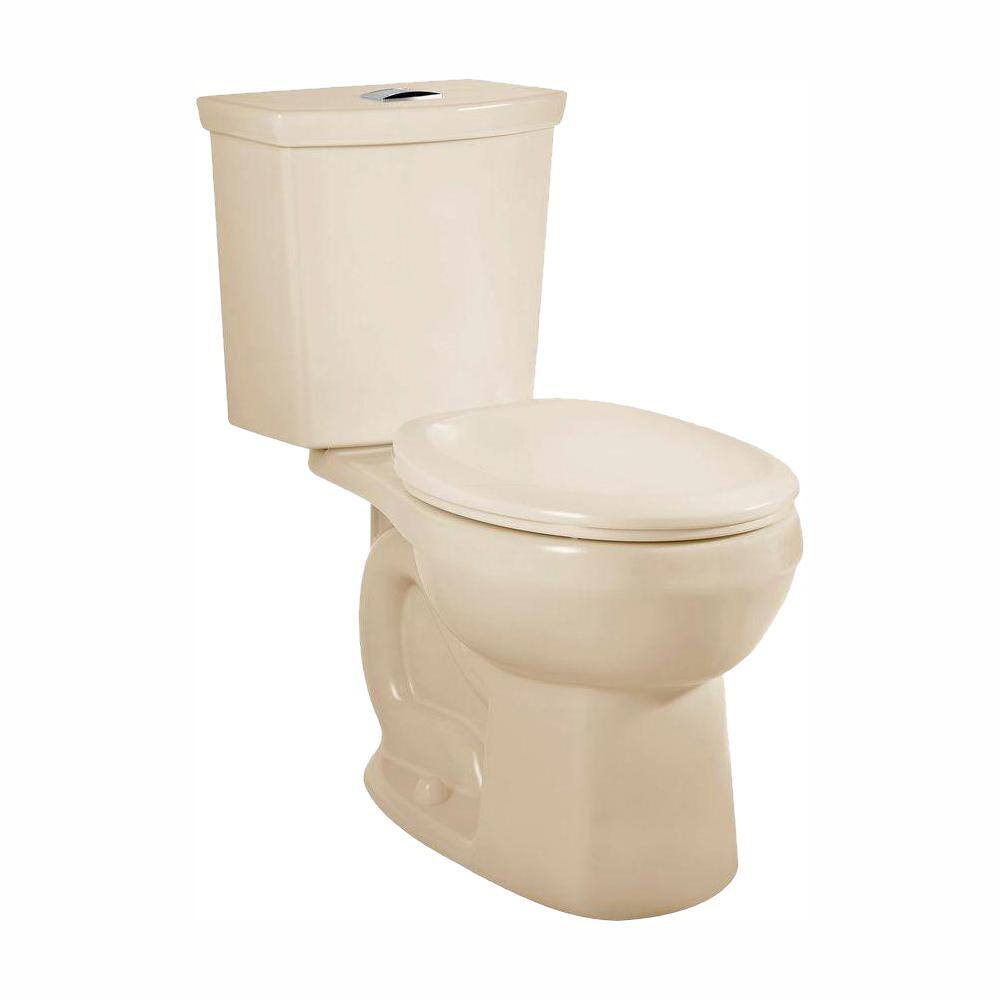 American Standard H2Option 2piece 0.92/1.28 GPF Dual Flush Round Front Toilet in Bone, Seat Not