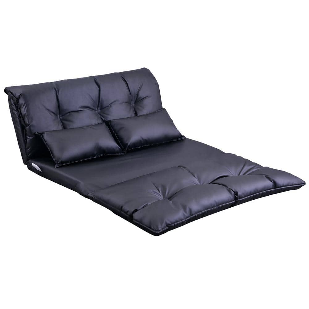 Lazy Sofa Adjustable Folding Futon Sofa Video Gaming Sofa with Two Pillows  - Bed Bath & Beyond - 36193249