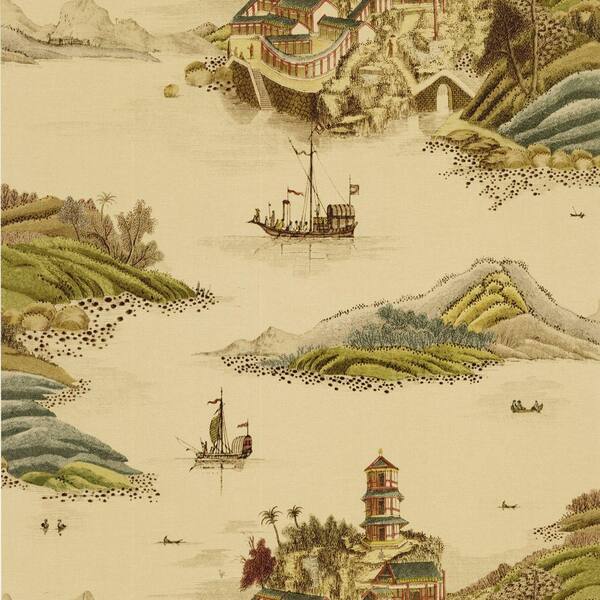The Wallpaper Company 56 sq. ft. Neutral Dun Huang Route Wallpaper
