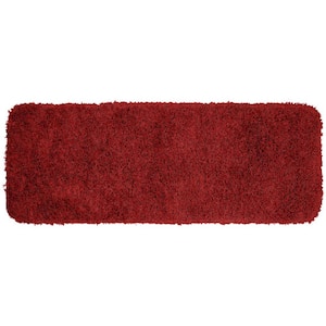 Jazz Chili Pepper Red 22 in. x 60 in. Washable Bathroom Accent Rug