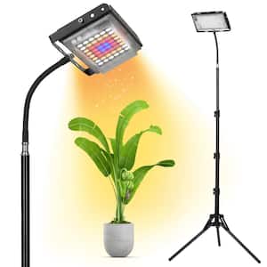 LED Full Spectrum Grow Light with Adjustable Tripod Stand & Metal Hanging Threads for Indoor Plants, Growing Tents