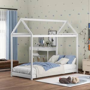 Brionna White Twin Size Wooden House Bed