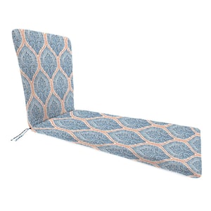 74 in. L x 22 in. W x 2 in. T Outdoor Chaise Lounge Cushion in Andorra Tiger Lily