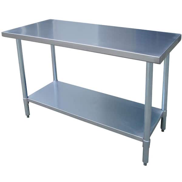 Sportsman Stainless Steel Kitchen, Stainless Steel Table With Shelves