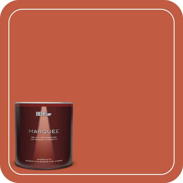 BEHR MARQUEE 1 qt. #M180-7 Deep Fire Matte Interior Paint & Primer