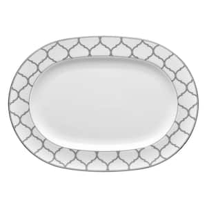 Eternal Palace 14 in. (Platinum) Porcelain Oval Platter