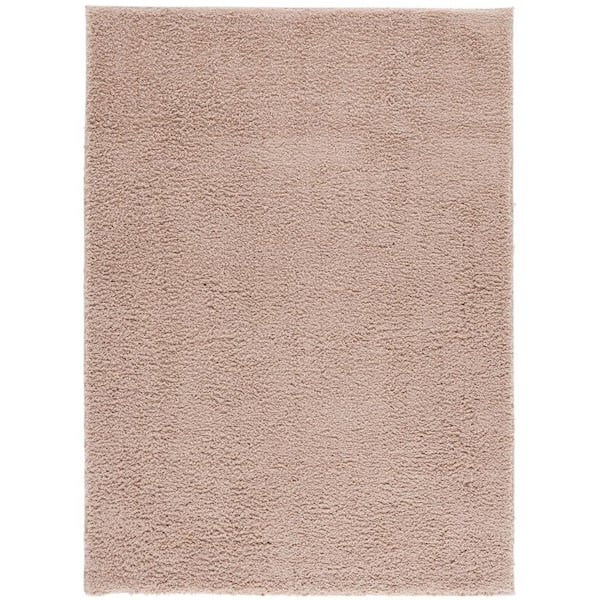 Rumi Shag 9 ft. x 12 ft. Beige Modern Solid Area Rug