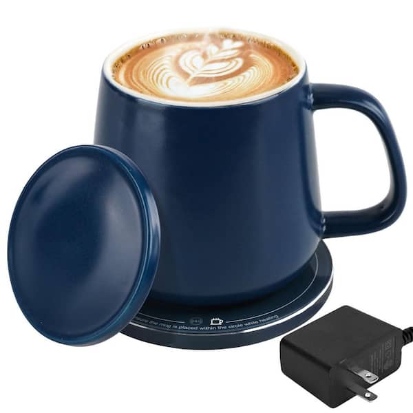 12.8 oz Navy Blue Blue Ceramic Mug Smart Auto-Warming Drinkware with 15W Wireless Charging Base, 1 Piece
