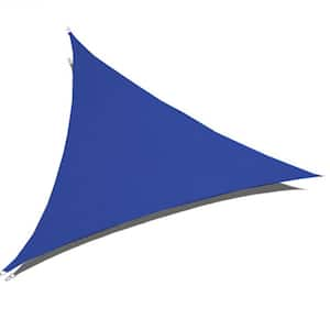 12 ft. Blue Triangle Shade Sail Includes Hardware Set