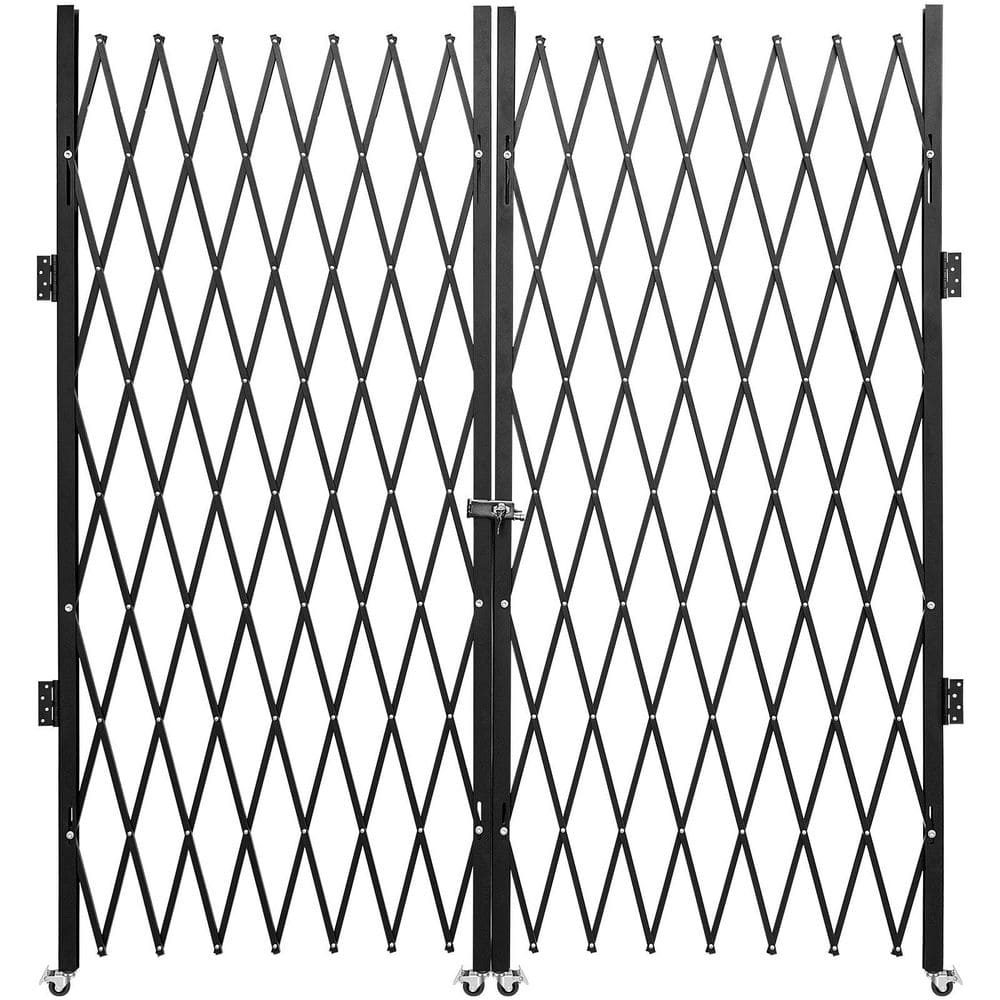 122 in. L x 60 in. H Steel Privacy Fence, Double Folding Security Gate, Folding Door Gate, 360° Rolling Barricade Gate price history on PriceWatchPro