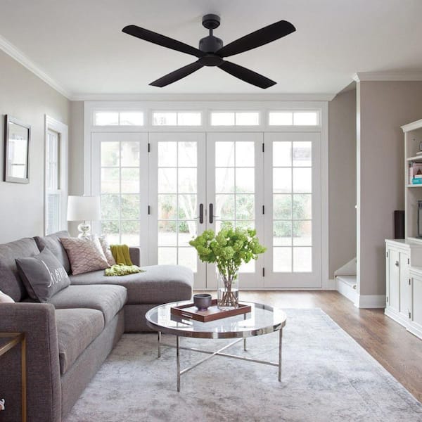 Kitteridge 52 in. Indoor/Outdoor Matte Black Ceiling Fan