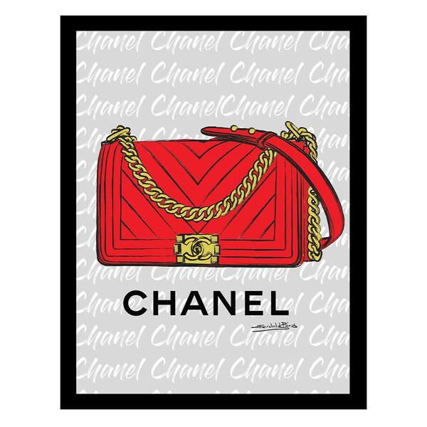 VENICE BEACH Collections Designer Handbag by Fairchild Paris 1-Piece Framed Graphic Print Abstract Poster Art Print 18 in. x 14 in.