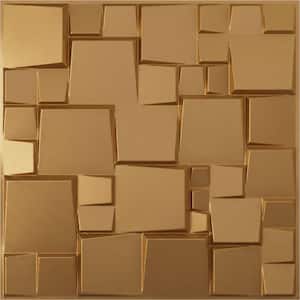 19-5/8-in W x 19-5/8-in H Modern Square EnduraWall Decorative 3D Wall Panel Gold
