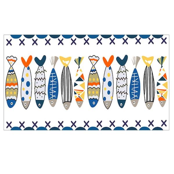 White 20 in. x 31.5 in. PVC Kitchen Mat Anti-Fatigue Mat Non-Slip