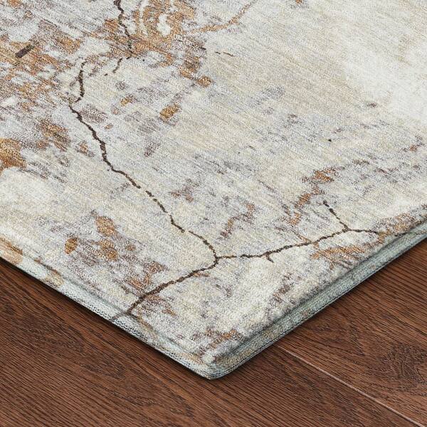 Mayfield Premium Machine Washable Abstract AMF2431 Copper 10 ft. x 14 ft. Area Rug