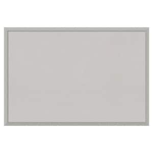 Silver Leaf Wood Framed Grey Corkboard 38 in. x 26 in. Bulletin Board Memo Board