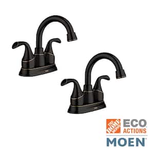 Idora 4 in. Centerset 2-Handle Bathroom Faucet in Mediterranean Bronze (2-Pack)