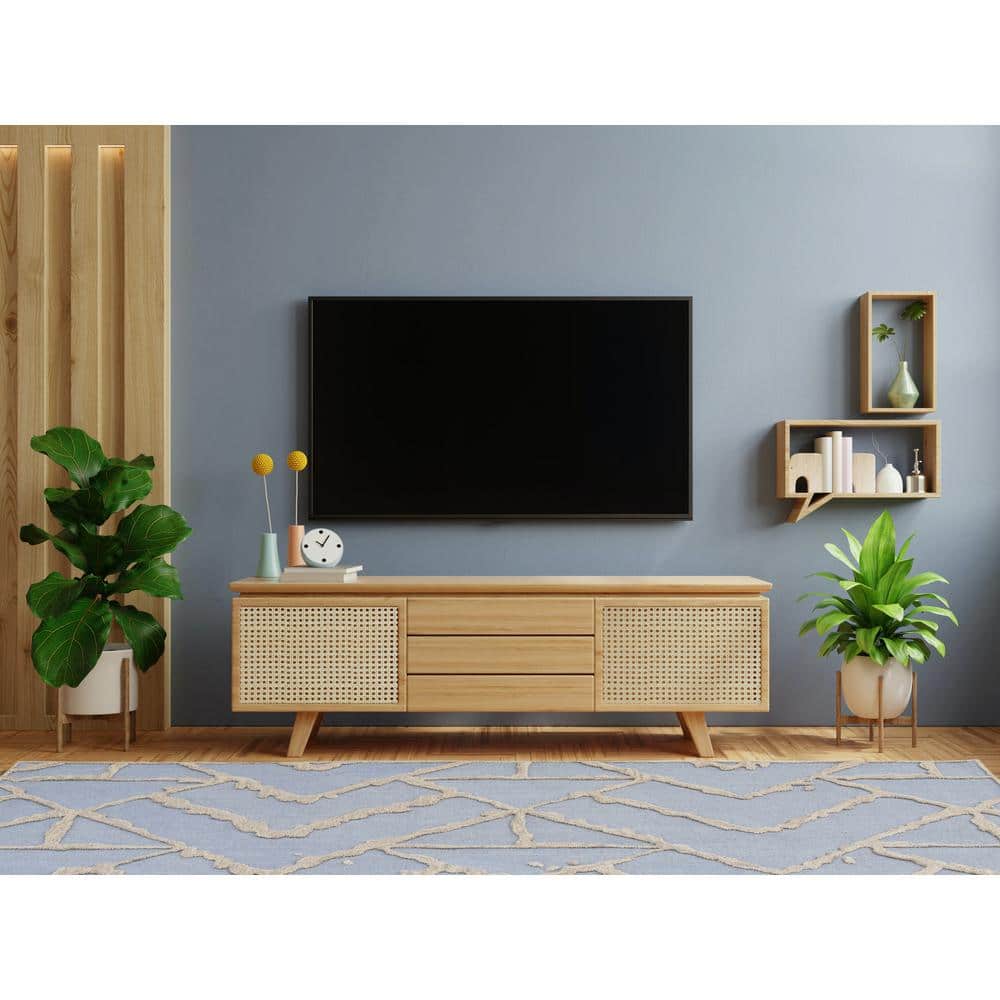 A1738 Blue 7 ft. 6 in. x 9 ft. 6 in. Hand Tufted Looped High and Low Wool A