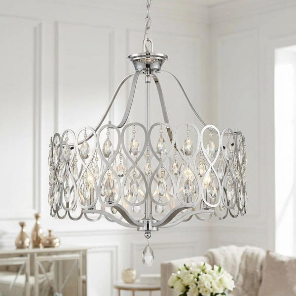 Quoizel Lulu 5-Light Polished Chrome Chandelier LUL5022C - The