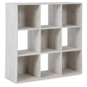 Paxberry 35.43 in. H x 35.35 in. W x 11.81 in. D White MDF 9-Cube Storage Organizer