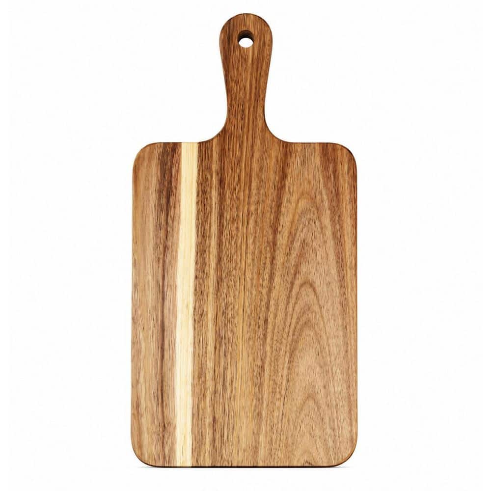 13.7 in Acacia Wood Serving Board with Handle Rectangular Cutting Board for Bread and Cheese price history on PriceWatchPro