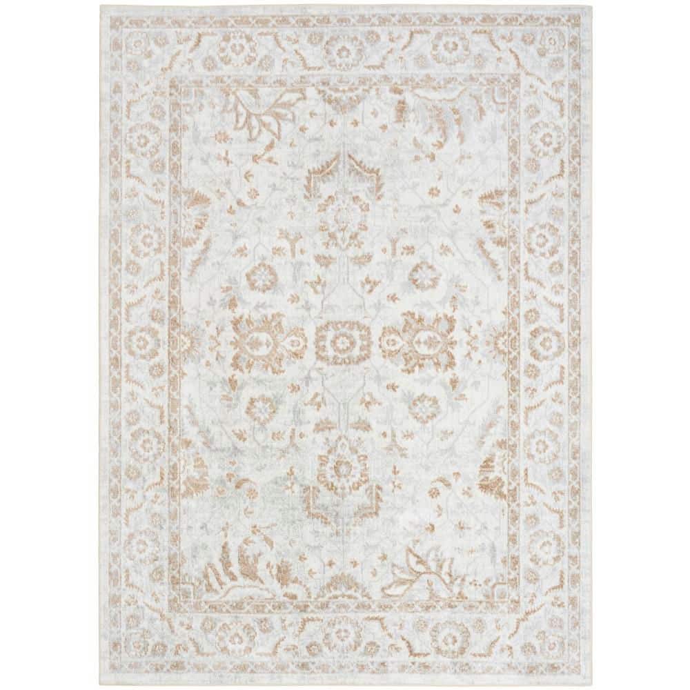 Astra Machine Washable Grey 7 ft. x 9 ft. Medallion Traditional Area Rug price history on PriceWatchPro