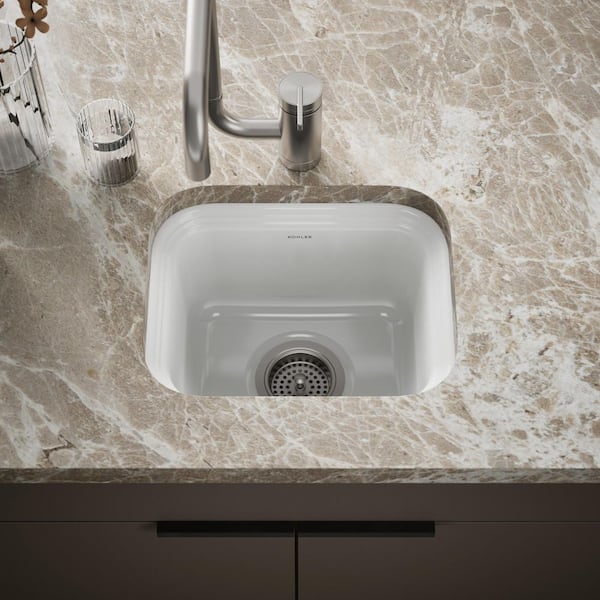 Northland White Cast Iron 15 in. Undermount Bar Sink