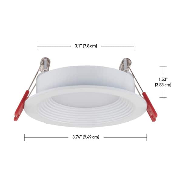 Premium Series 3 in. LED, 2-Level Lumen Select, Baffle Canless Recessed Light, Adjustable CCT